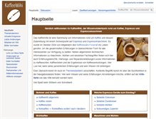 Tablet Screenshot of kaffeewiki.de